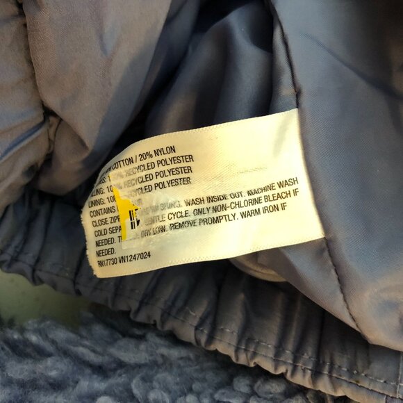 Universal Thread Sherpa Fleece Jacket With Quilted Lining & Zip Closure Blue XS - Picture 4 of 5